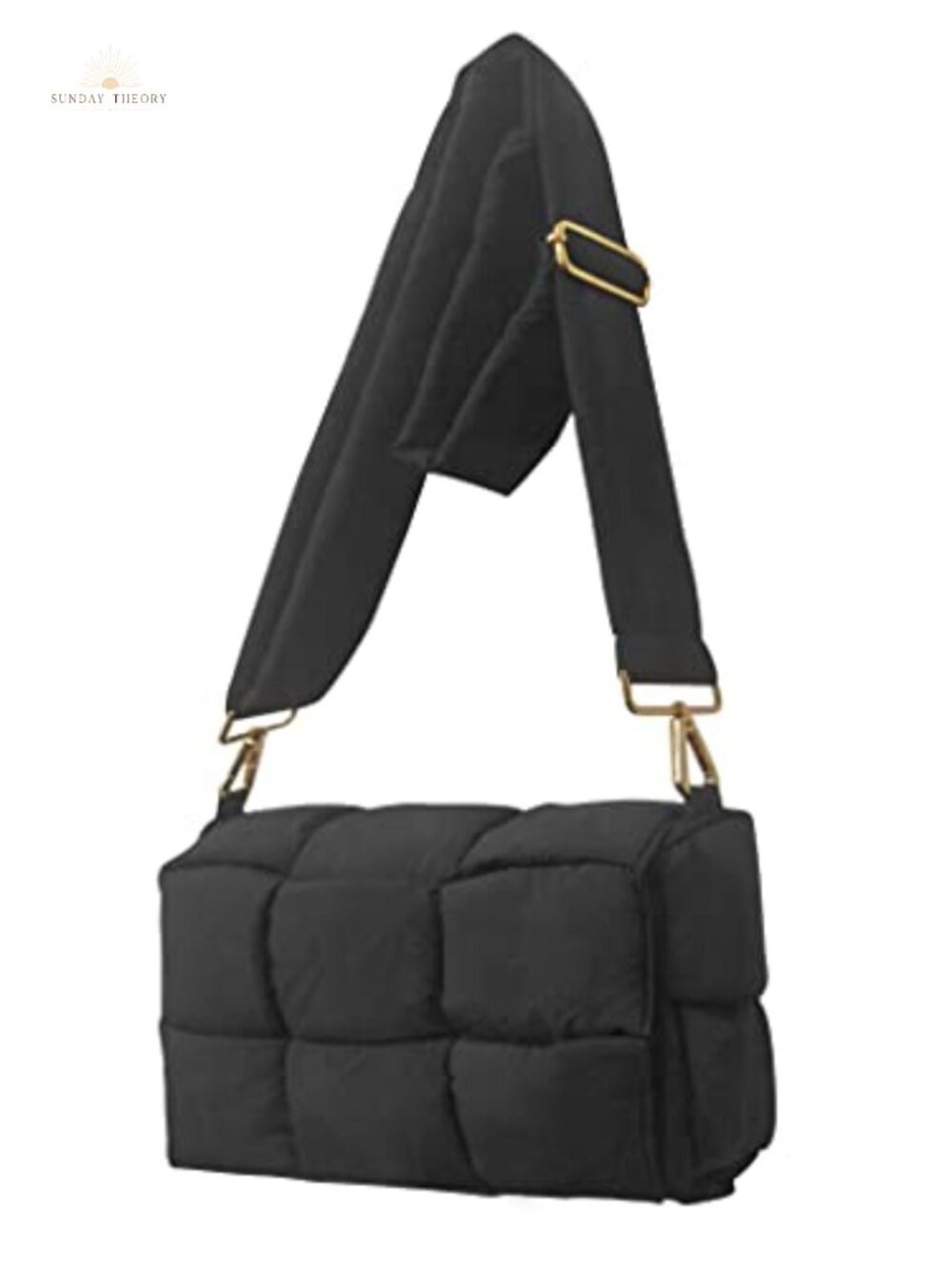Lightweight Puffer Shoulder Bag Crossbody Tote Waterproof Nylon Handwoven